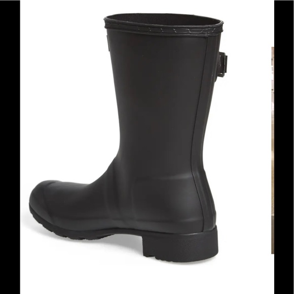 NWB! Hunter Matte Black Original Short Boots 10 - Picture 4 of 6